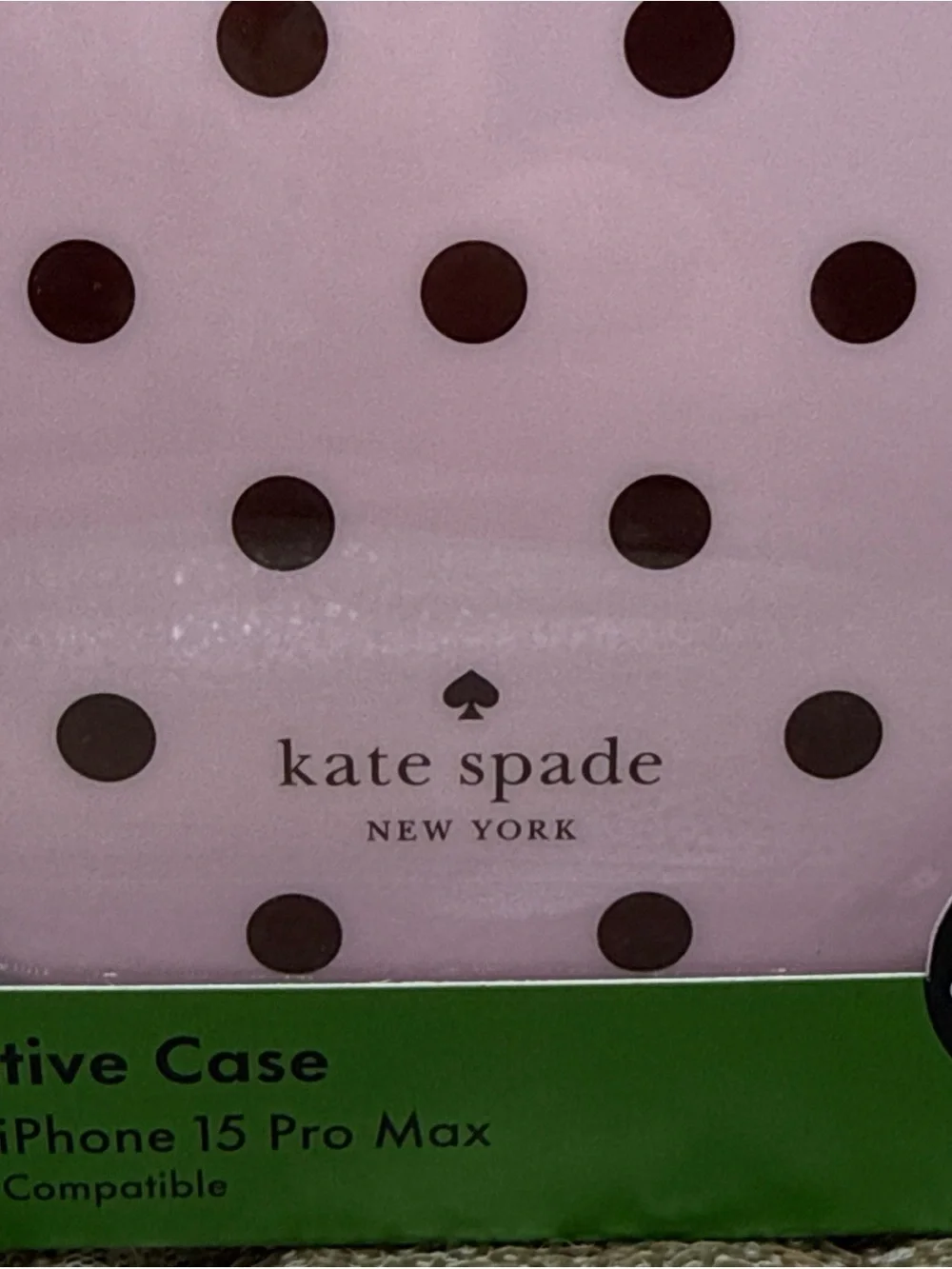 kate spade Pink with Black Polka Dot iPhone Case